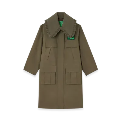 Barbour x GANNI Long Coat "Kalamata"