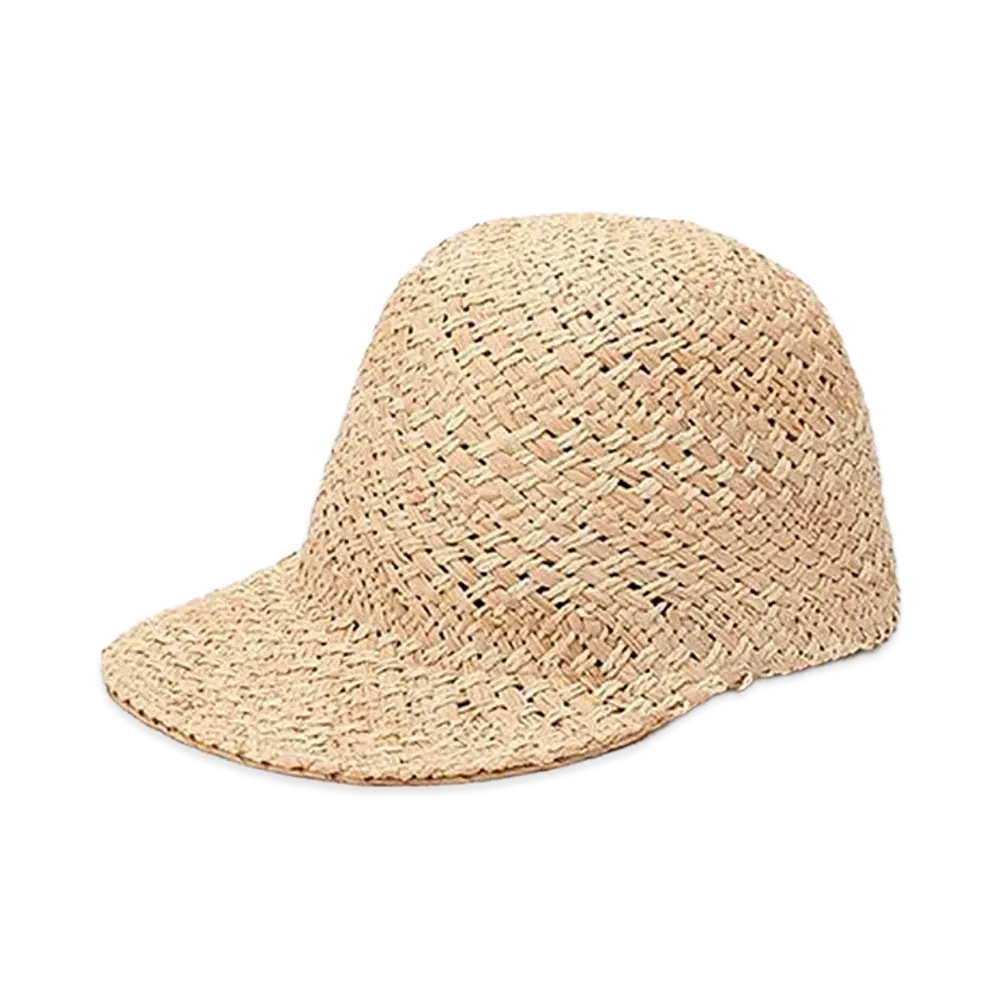 KIJIMA TAKAYUKI Raffia & Paper BB Cap "Beige"