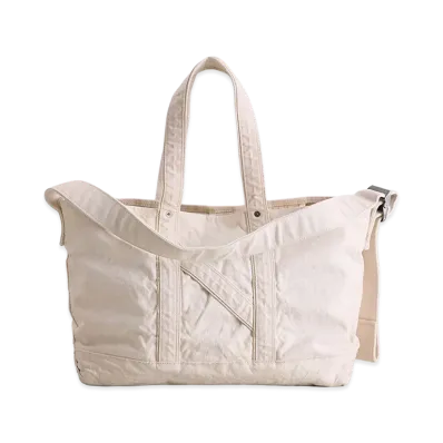 NICENESS L.Lesh Aged-Effect Shoulder Tote Bag "White"