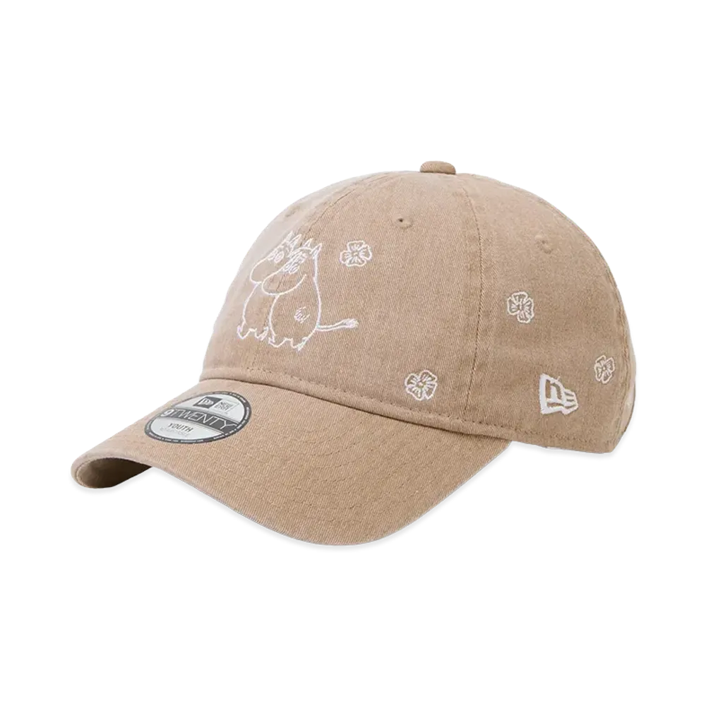 NEW ERA x Moomin Kids Youth 9Twenty Flower Moomin Snorkmaiden "Italian Wash Khaki"