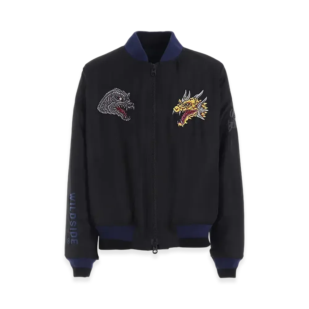 WILDSIDE Yohji Yamamoto x IZUMONSTER Reversible Souvenir Jacket "Black"