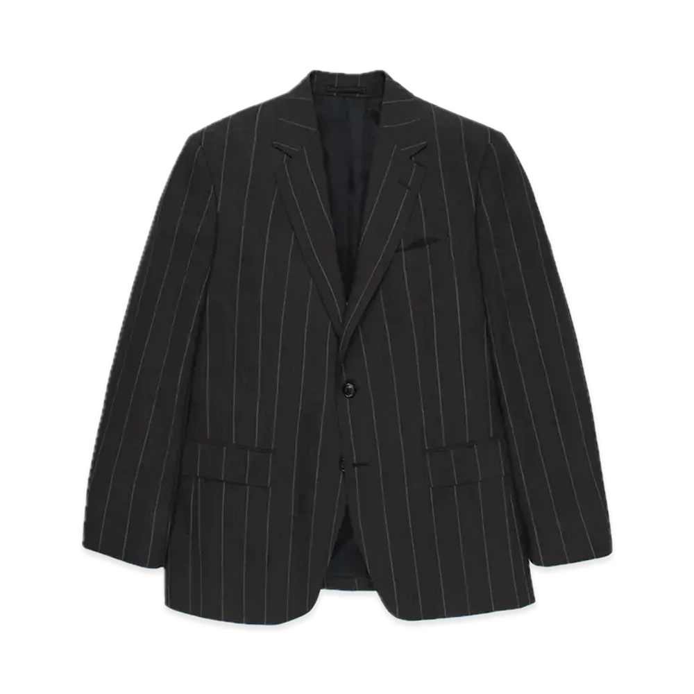 WACKO MARIA x Ermenegildo Zegna Striped Single Breasted Jacket "Chrcoal"