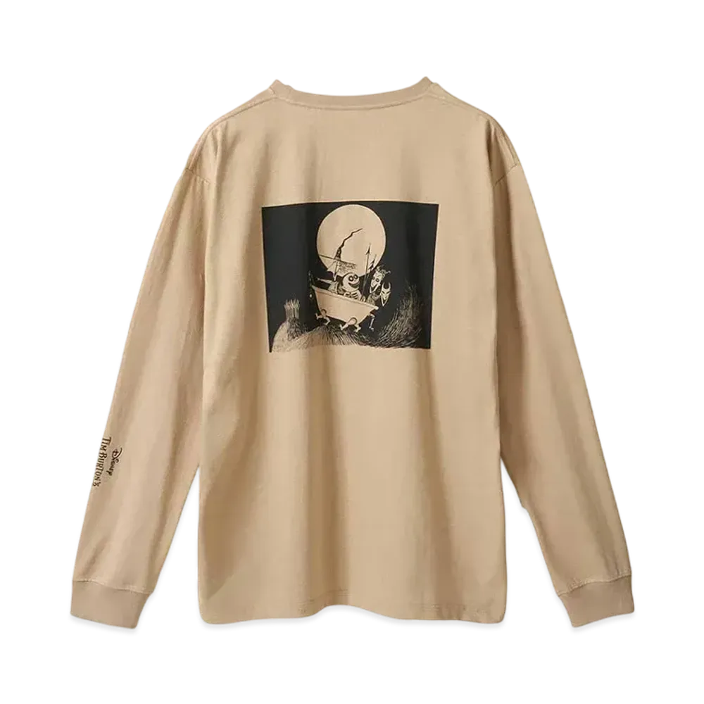 graniph x THE NIGHTMARE BEFORE CHRISTMAS Rock Shock Barrel Long Sleeve T-Shirt "Beige"