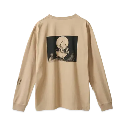 graniph x THE NIGHTMARE BEFORE CHRISTMAS Rock Shock Barrel Long Sleeve T-Shirt "Beige"