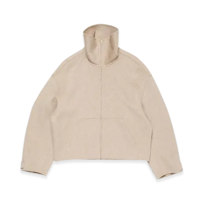Acne Studios Wool Zip Jacket "Oatmeal Melange"