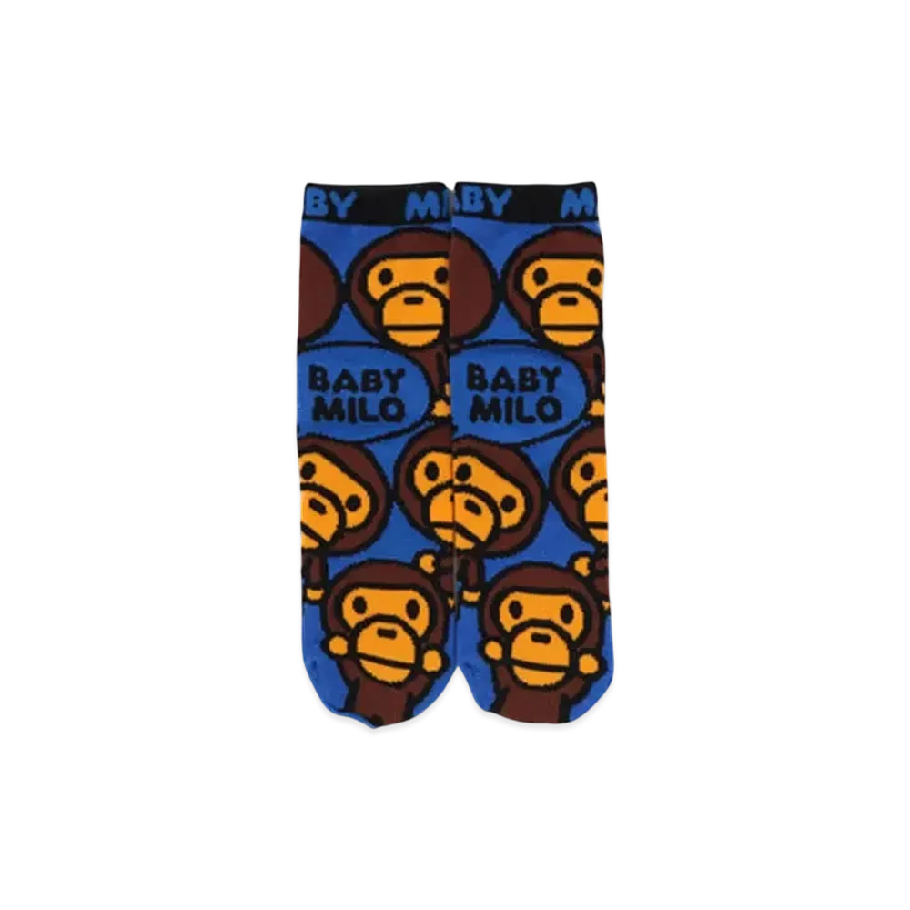 A BATHING APE Baby Milo Socks "Blue"