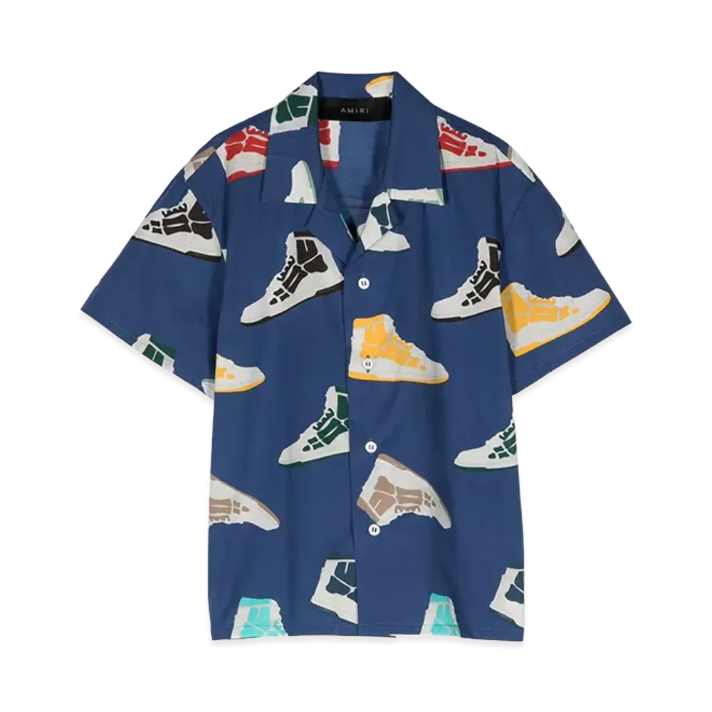 AMIRI Kids Short Sleeve Shirt "Blue"