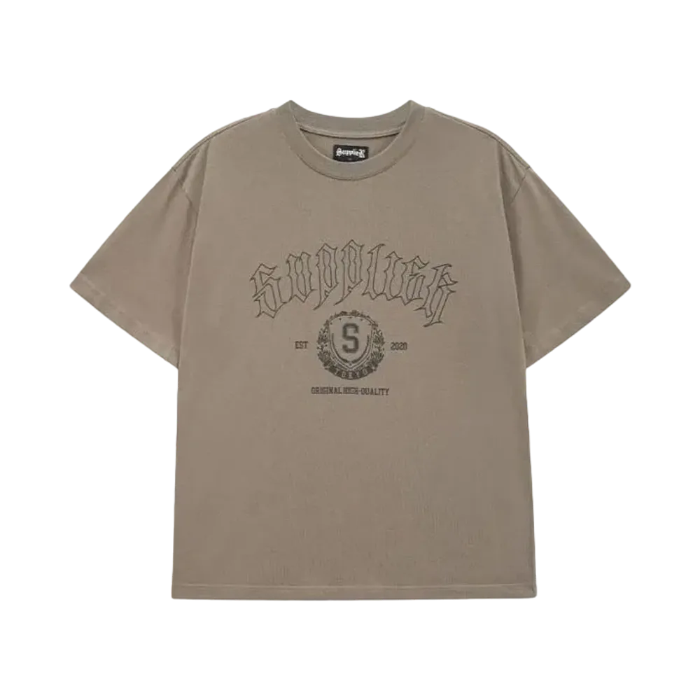 SUPPLIER College Logo Tee "Khaki"