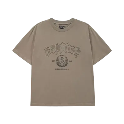 SUPPLIER College Logo Tee "Khaki"
