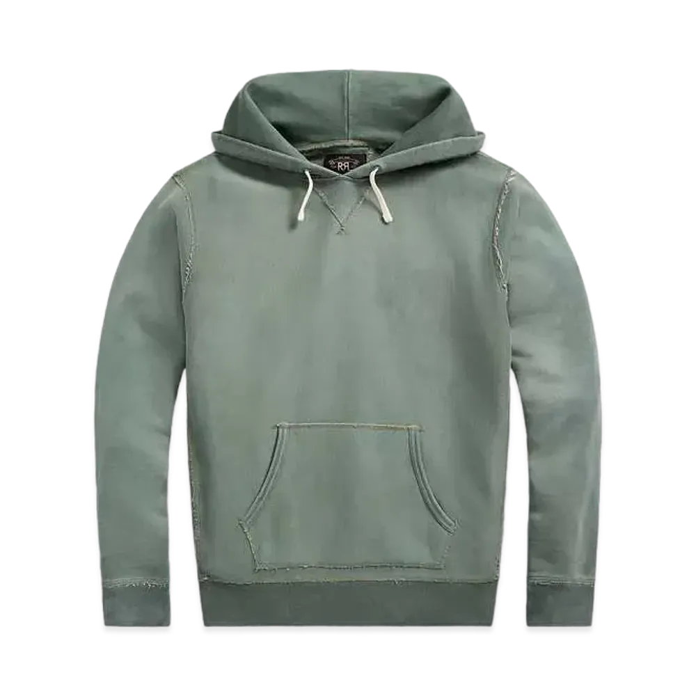 RRL Ralph Lauren Garment-Dyed Fleece Hoodie "Green"