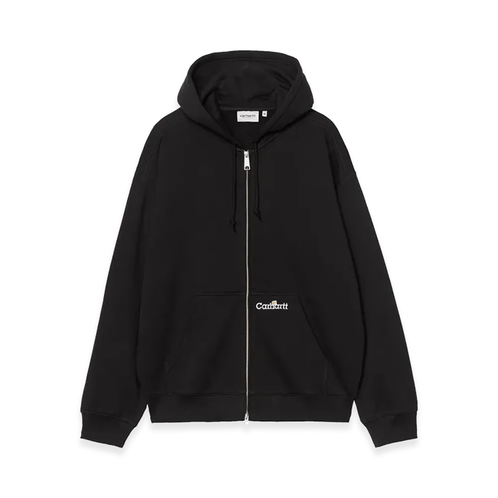 Carhartt WIP Hooded Wip Label Sweat Jacket "Black"