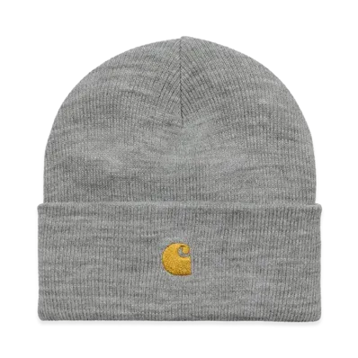 Carhartt WIP Chase Beanie "Grey Heather/Gold"