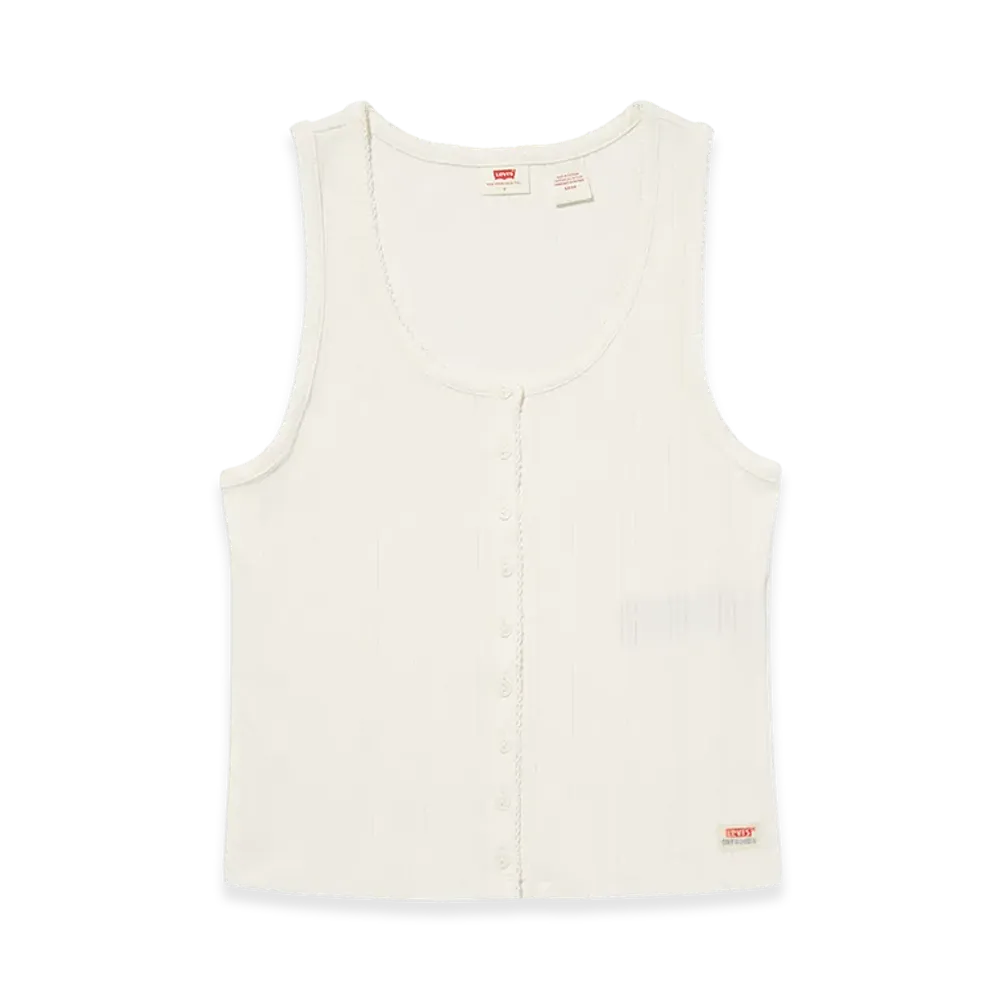 Levi's Dry Goods Henley Neck Tank Top "White"