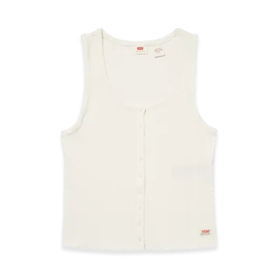 Levi's Dry Goods Henley Neck Tank Top "White"