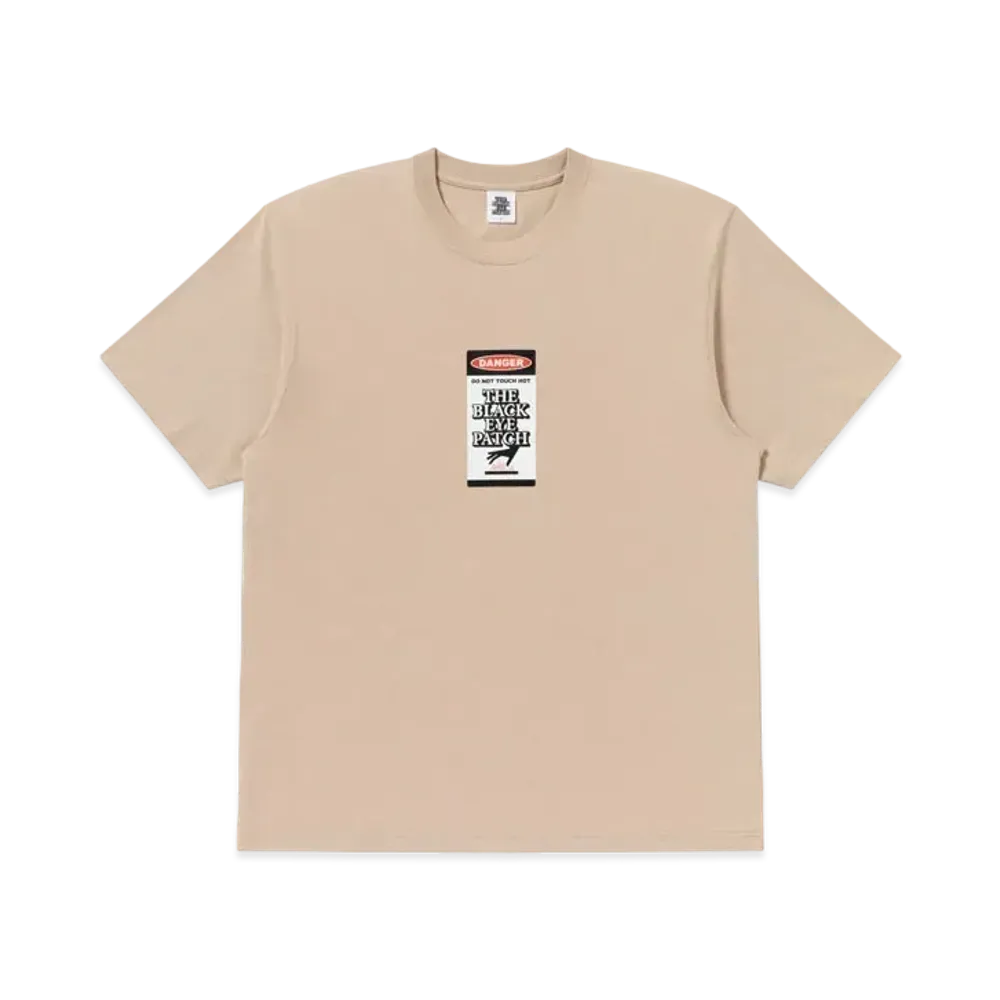 Black Eye Patch Danger Hot Label Tee "Beige"