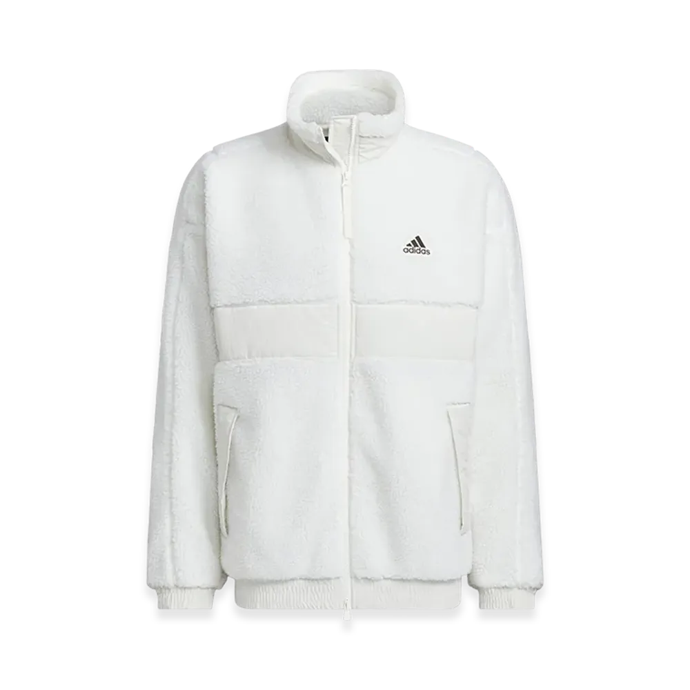 adidas Wording Pack Loose Fit Boa Jacket (Gender Neutral) "Off White"