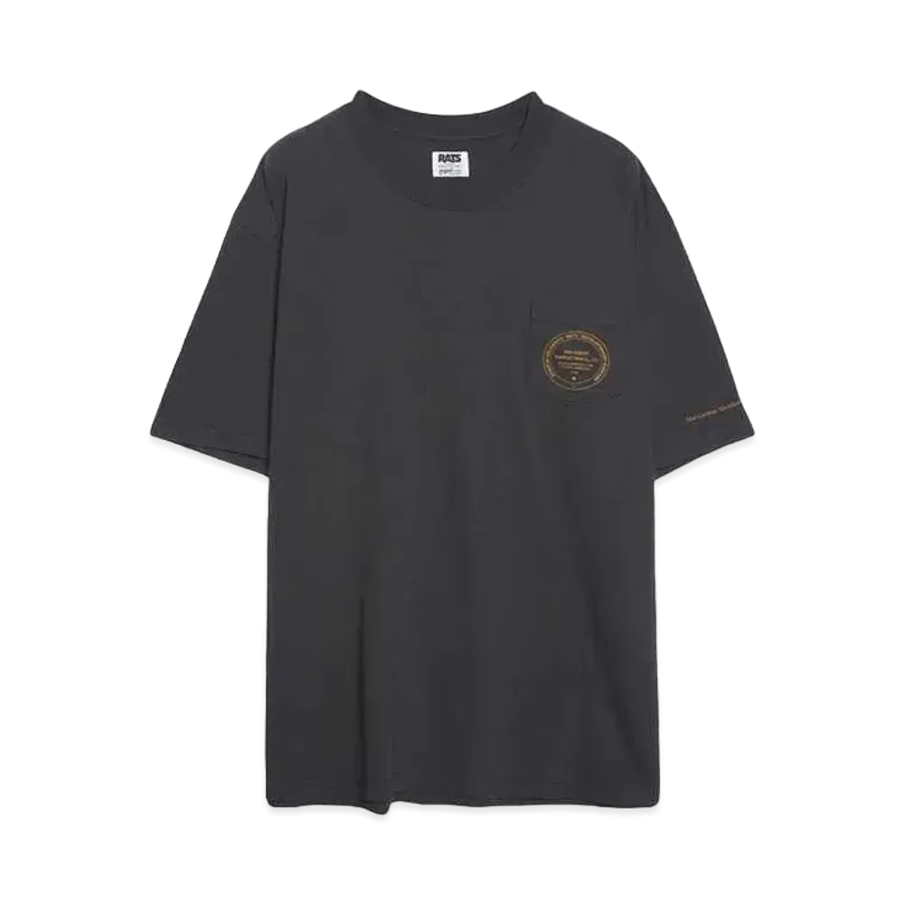 RATS ASH POCKET TEE "ASH BLACK"