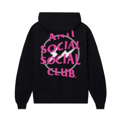 ANTI SOCIAL SOCIAL CLUB x FRAGMENT Half Tone Logo Hoodie "Black Pink"