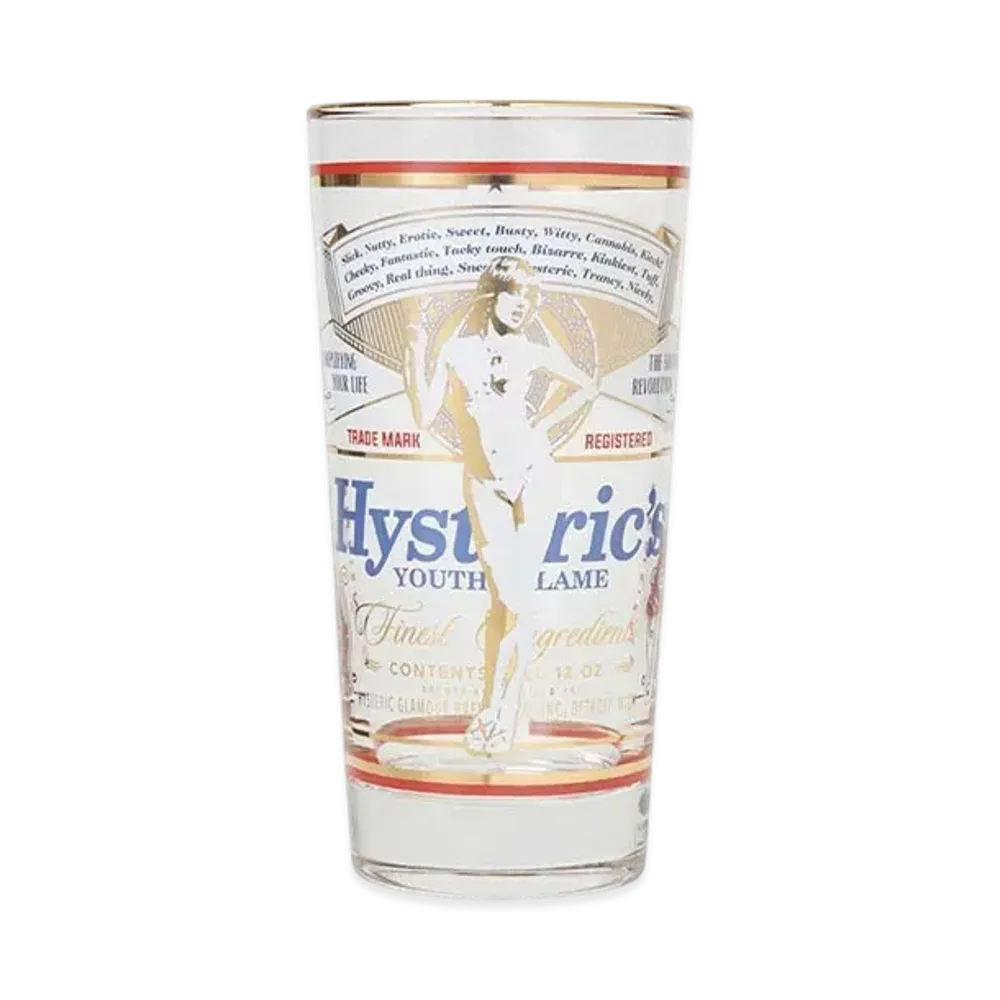 HYSTERIC GLAMOUR Hg Label Beer Glass "White"