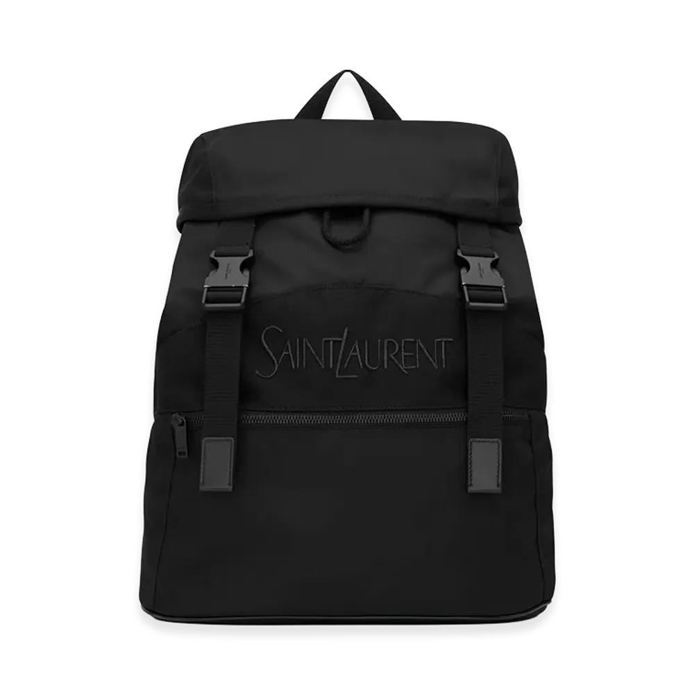Saint Laurent Backpack Econyl Vegetable Tanned Leather "Black"