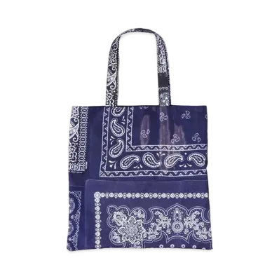 NEIGHBORHOOD BANDANA CHOPPED TOTE / E-LUGGAGE "Black Navy"