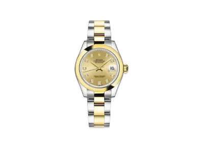 ROLEX Datejust 31 Oyster 31mm 10P Diamonds "Champagne/Oyster Steel/Yellow Gold"