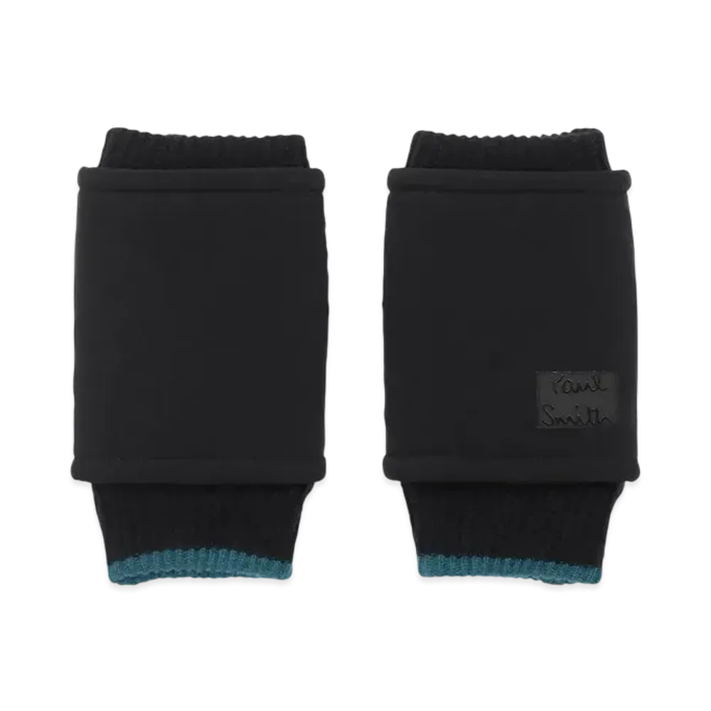 Paul Smith Cropped Logo Fingerless Gloves "Black"