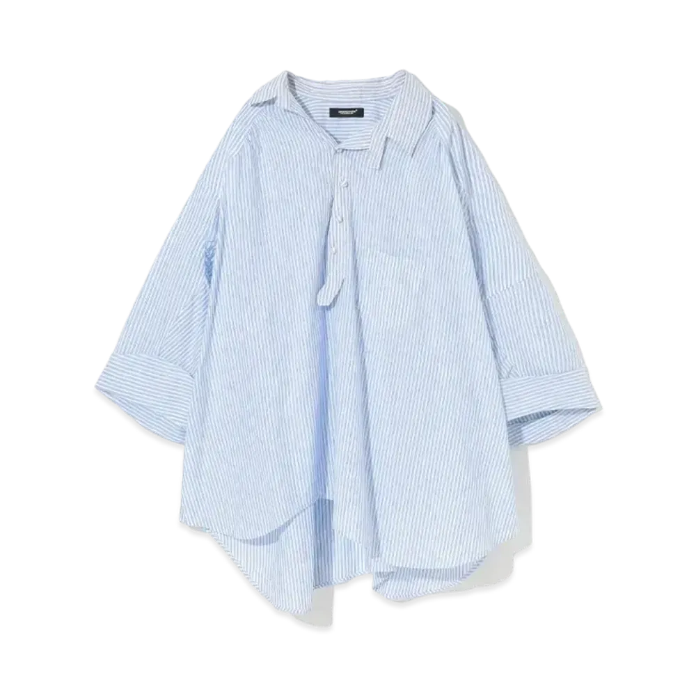 UNDERCOVER Cotton Linen Big Shirt "Blue ST"