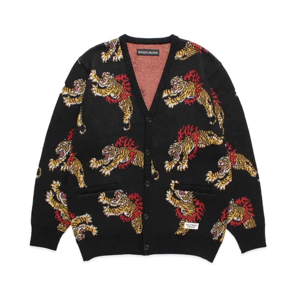 WACKO MARIA Tim Lehi / Jacquard Knit Cardigan "Black"