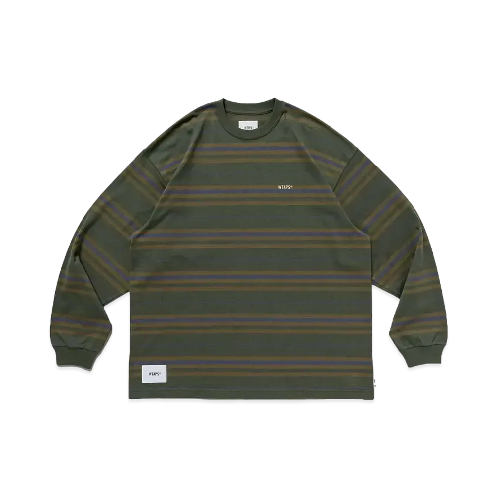 WTAPS Bdy 02 / LS / Cotton. Textile. Sign "Olive Drab"
