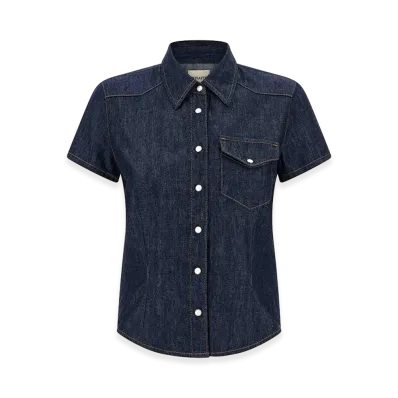 KHAITE Women's 'Cavazos' Shirt "Blue"