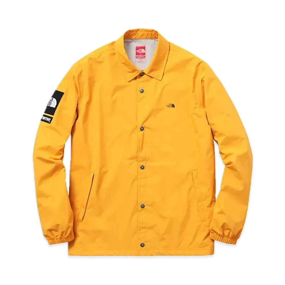 Supreme x The North Face 2015SS Packable Waterproof Coaches Jacket "Yellow"