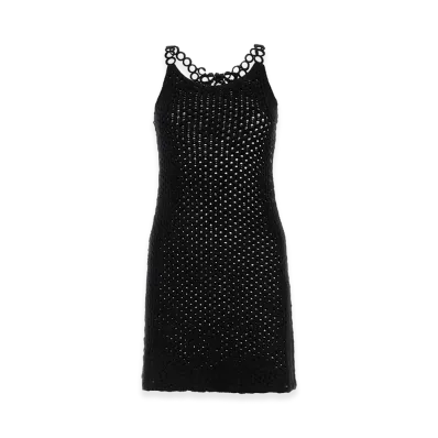 Chloe Women's Crochet Mini Dress "Black"