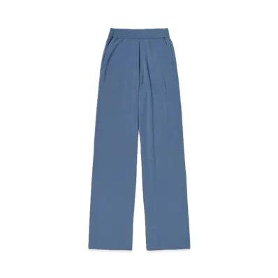 AURALEE Wool Recycle Polyester High Gauge Knit Pants "Blue Gray"