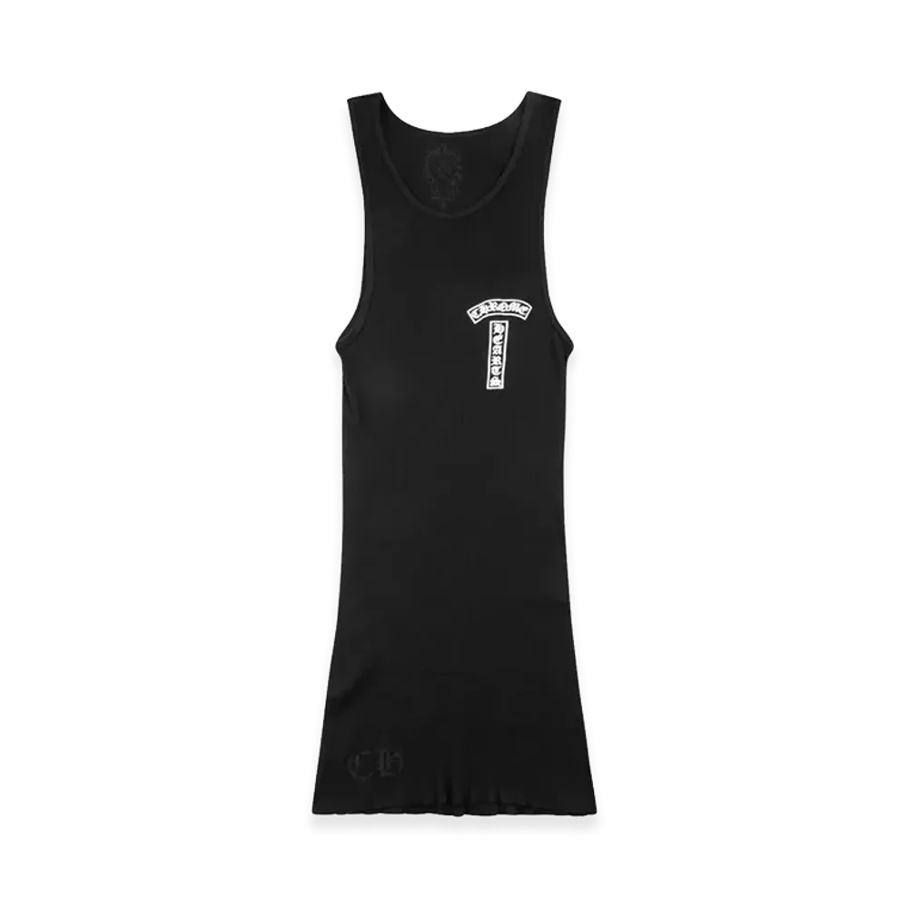 Chrome Hearts Back CH Cross Rib Tank Top "Black"