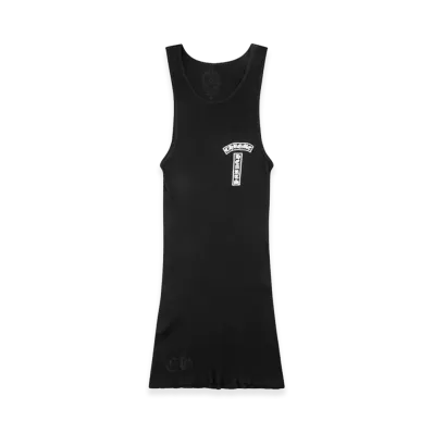 Chrome Hearts Back CH Cross Rib Tank Top "Black"