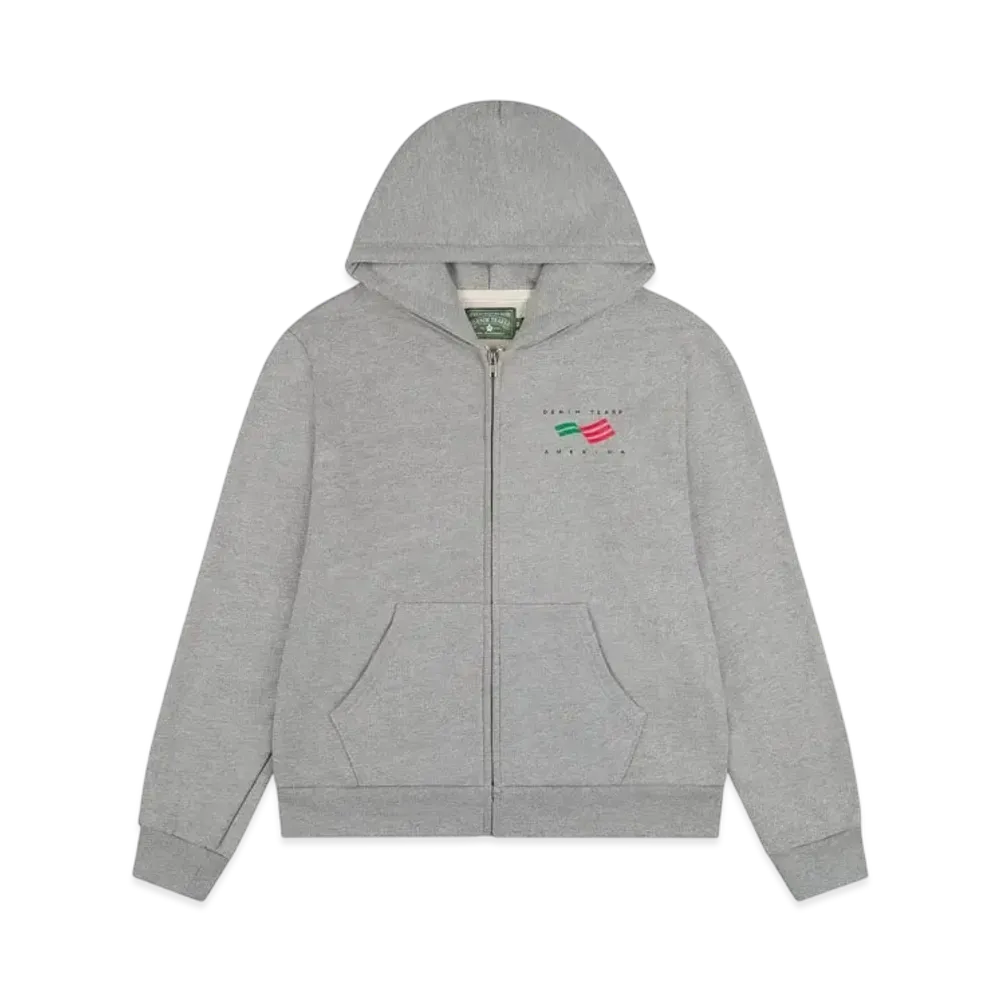 DENIM TEARS America Sportswear Zip Hoodie "Grey"