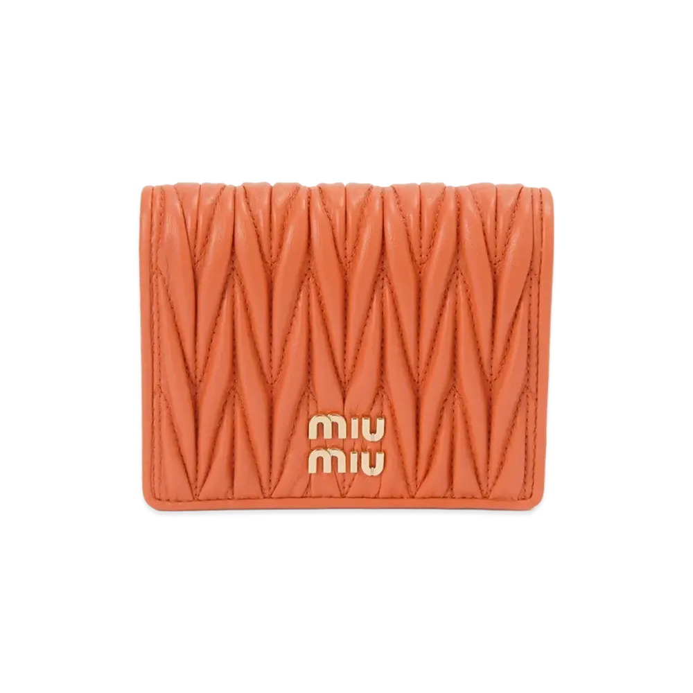 MIU MIU Bifold Wallet "Arancio Orange"