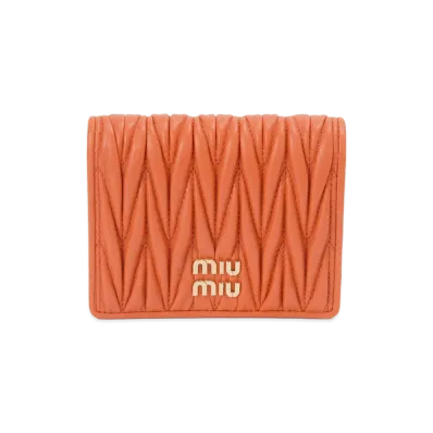MIU MIU Bifold Wallet "Arancio Orange"
