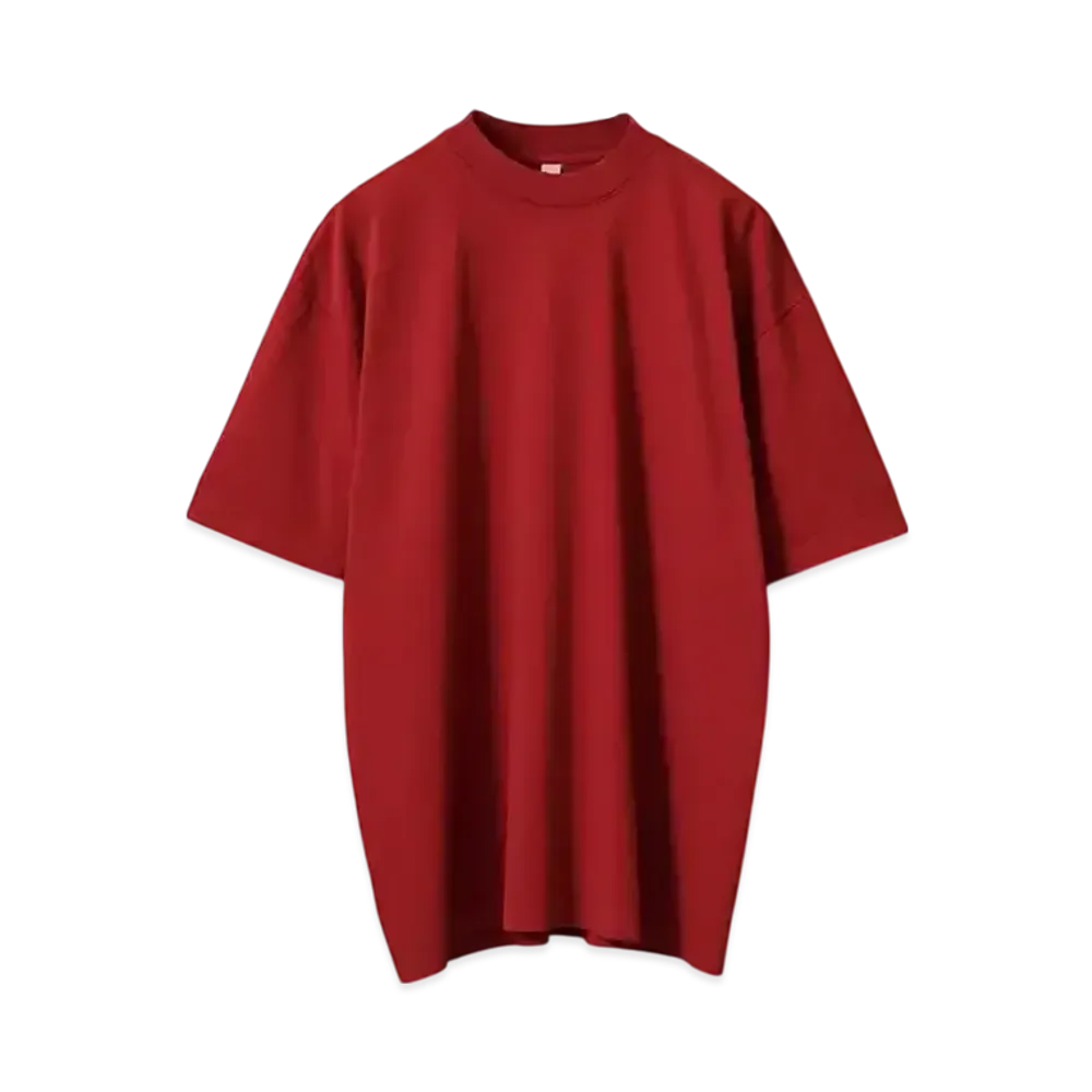 Los Angeles Apparel 6.5oz Garment Dye Crew Veck T-shirt "Dark Red"