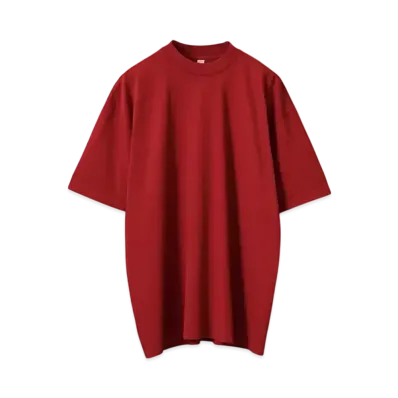 Los Angeles Apparel 6.5oz Garment Dye Crew Veck T-shirt "Dark Red"