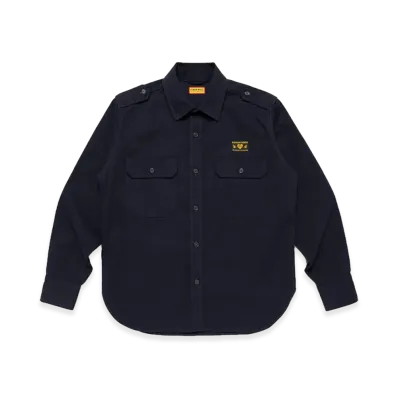 HUMAN MADE Twill Epaulette Shirt "Navy"