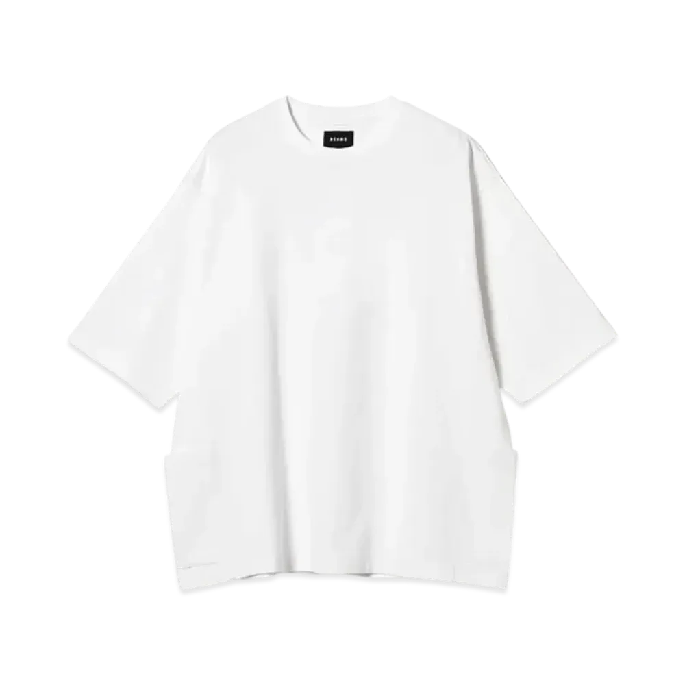 BEAMS Side Pocket Loose Tee "White"