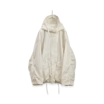 ANCELLM Hooded Field Shirt Jacket "White"