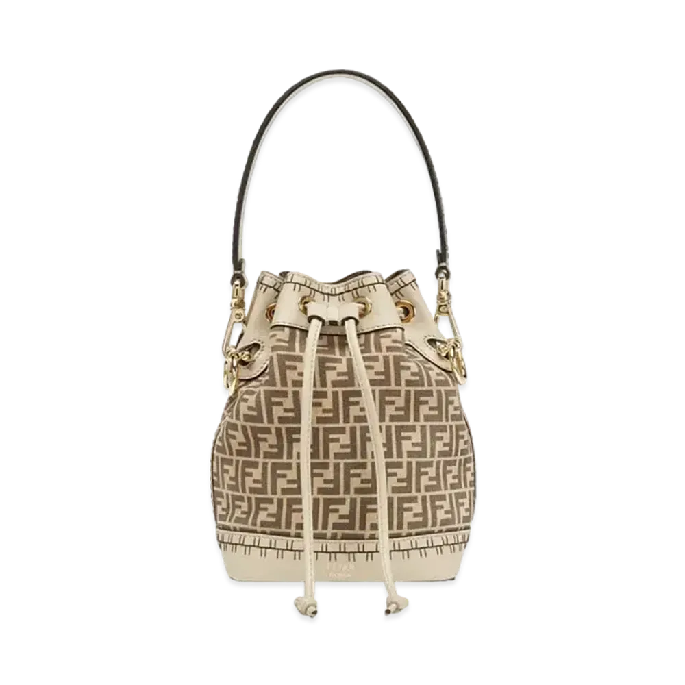 FENDI Mon Tresor Suede FF Mini-Bag "Beige"