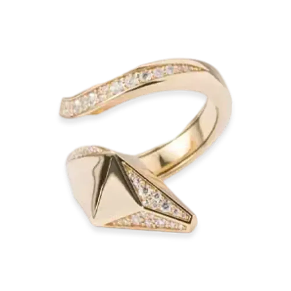 PRADA Eternal Gold Snake Ring in Yellow Gold and Diamonds