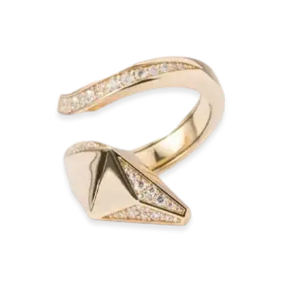 PRADA Eternal Gold Snake Ring in Yellow Gold and Diamonds