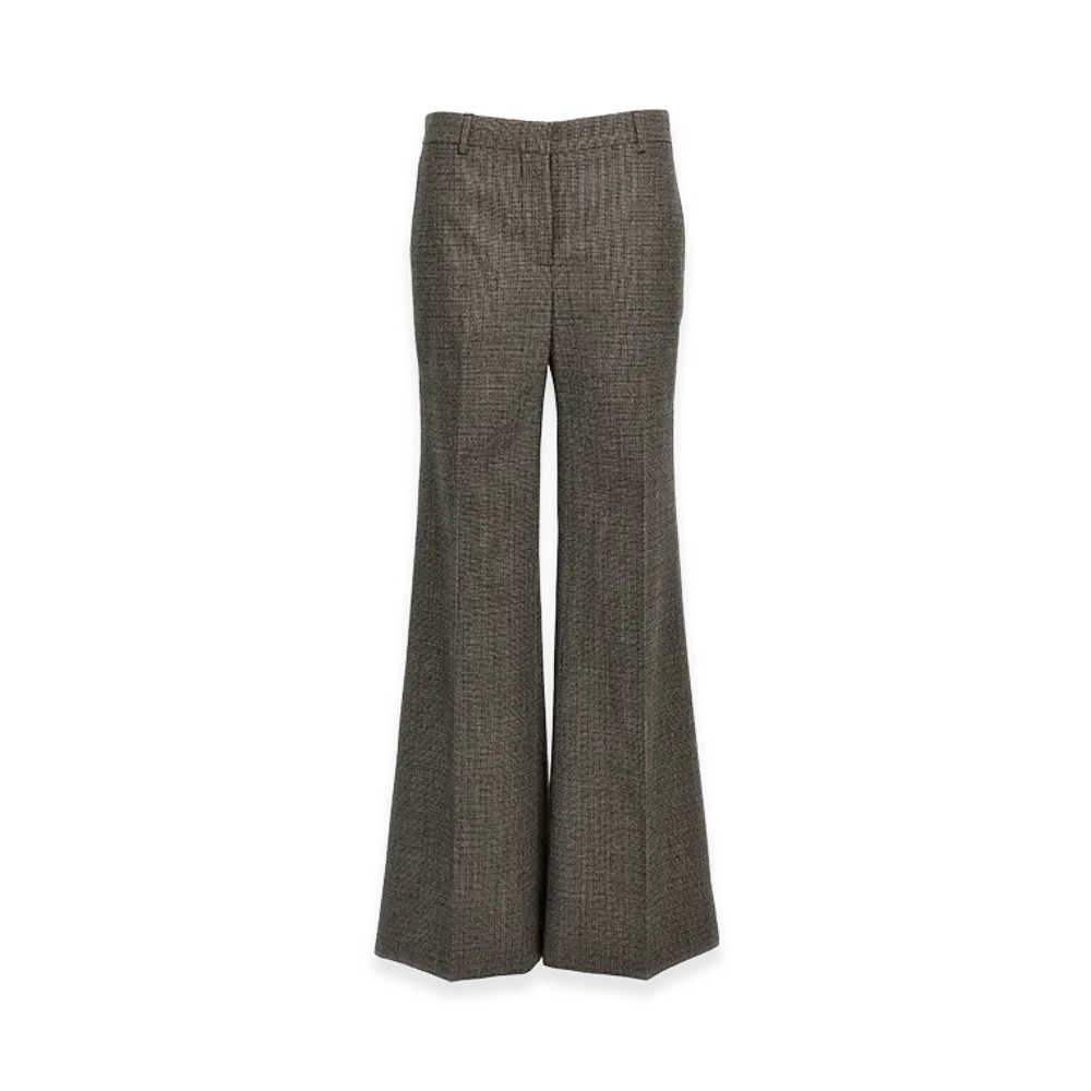 STELLA McCARTNEY Women's Embroidered Wool Palazzo Pant "Gray"