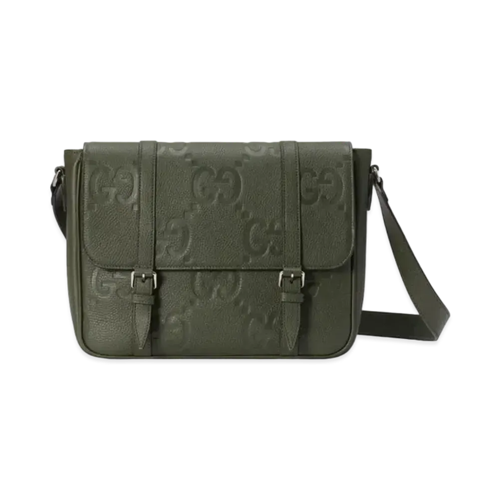 GUCCI Jumbo GG Medium Messenger Bag "Dark Green"