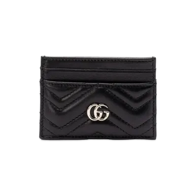 GUCCI Women's Leather Card Holder "Black"
